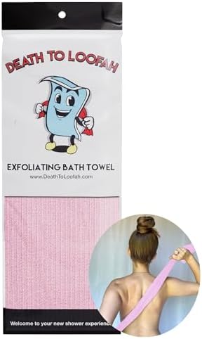 Exfoliating Shower Towel - Japanese Style Body Scrubber, Back Scrubber, and Face Wash Cloth in One - Say Goodbye to Ordinary Washcloths!