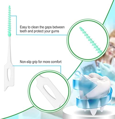 Zopeal 250 Pcs Interdental Brush for Braces Disposable Braces Flossers Dental Picks Floss Toothpick Dental Teeth Flossing Head Oral Hygiene Flosser Toothpick Soft Cleaning Tool (Cute Color)