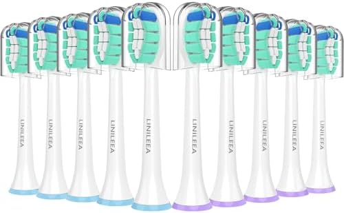 Replacement Heads for Philips Sonicare,Compatible with Toothbrush Electric Sonic C1,C2,C3,4100,G2,G3,W3,for DiamondClean 9500,ExpertClean 7500,FlexCare,HealthyWhite,Protective Clean 5100,6100,10 Pack