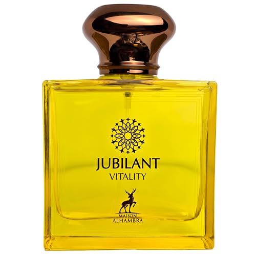 Maison Alhambra Jubilant Vitality – Citrus, Spicy, Green, Amber – Eau de Parfum Spray Long-Lasting Fragrance for Unisex, 3.4 Ounce / 100 ml