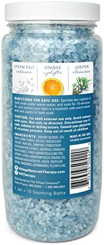 Village Naturals Therapy Tension Concentrated Mineral Bath Soak, Cedar Citrus Scent, 20 Oz, Pack of 3