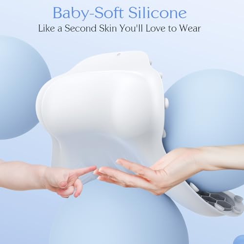 Silicone Bath Pillow, New Material Bath Pillows for Tub Head Neck and Back Support, Bath Tub Pillow with 4D Press Inflatable Airbag and Non-Slip Strong Suction Cups, Quick-Drying, Easy to Store, White