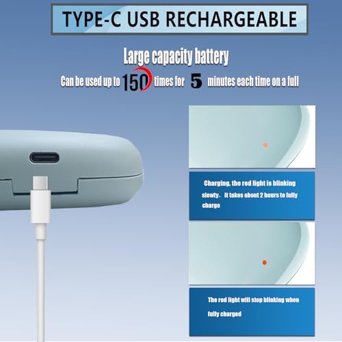 UV-C Toothbrush Sanitizer Cover Case and Holder Electric Travel Toothbrush Cover with Holder for Any Toothbrush Head Rechargeable Toothbrush Travel Case Blue