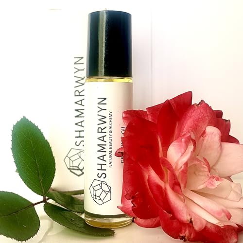 Rose Perfume Oil, Natural Organic, Botanical Fragrance, Pure Essential Oil Blend, Roll-On 10ml