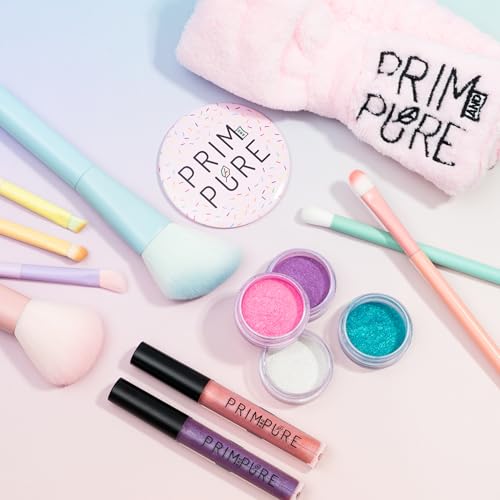 Prim and Pure Ultimate Mineral Makeup Gift Set | Perfect for Play Dates & Birthday Parties | Kids Safe Eyeshadow Makeup Mineral | Organic & Natural Makeup Kit | Made in USA