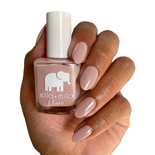 ella+mila Desert Suede Nail Polish - Quick Drying Nude Nail Polish - "17-Free" & Chip Resistant Nude Brown Nail Polish - Vegan & Cruelty-Free Regular Nail Polish - Fast Dry Nail Polish (0.45 Fl.Oz.)
