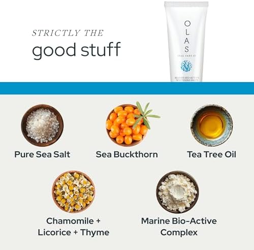 OLAS Marine Bio-Active Toothpaste - Whitening, Fluoride Free Toothpaste - Promote a Healthy Oral Microbiome & Natural Fresh Breath - SLS Free & Dentist Formulated Xylitol Toothpaste (3.5oz)
