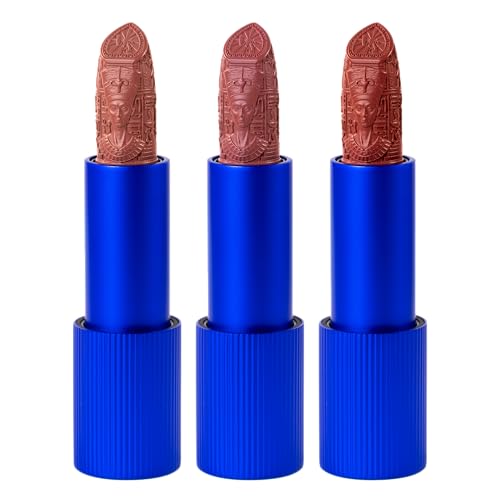 Whats Up Beauty - Egyptian Queen Collection (3 Lipsticks & 2 Liquid Eyeliners) Clean Cruelty Free Vegan Lip Eye Makeup