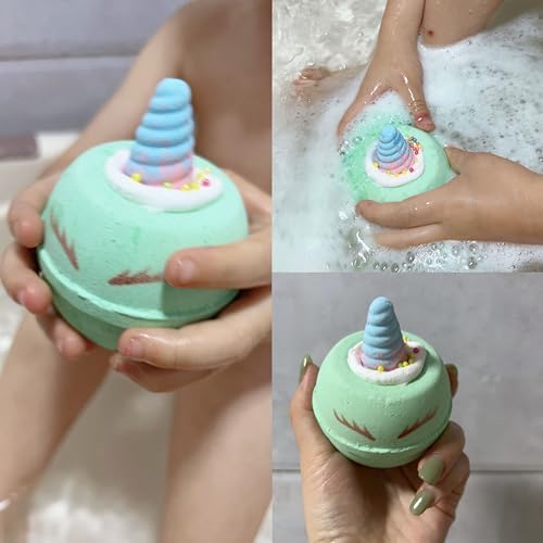 Unicorn Bath Bombs for Kids, 9 Large Kids Bath Bombs with Squishy Toys Inside, Magic Unicorn Bath Bombs with Surprise Inside for Girls…