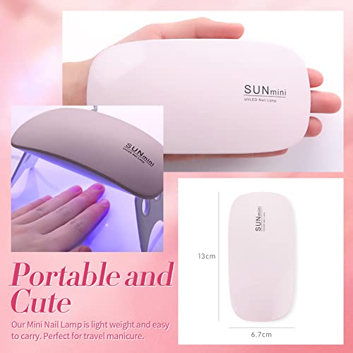 BORN PRETTY Poly Nail Extension Gel Kit-6 Colors Poly Nails Gel Kit Nude Clear Jelly Pink All In One Kit Builder Glue Gel with Nail Lamp Base Top Coat Set Nail Forms French Manicure Set for Beginner Starter DIY at Home Mother's Day Gifts