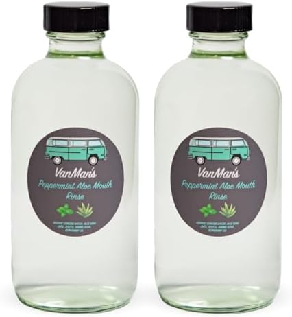 Vanman's - Oral Mouth Care Kit with Two Oral Rinse Mouthwash (8 Ounce) - Aloe, Fresh Mint Remineralizing Mouthwash for Gum Health, Bad Breath and Dry Mouth
