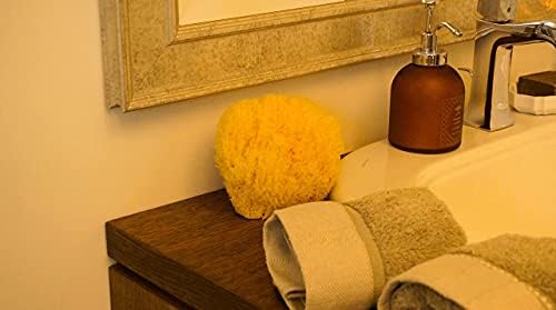 Sea Sponge for Bathing 5 inch-Softly Rough but Not Skin Irritating – Yellow, Natural Bath Sponge-Renewable Resource – Natural Sponge for Body and Shower-Lathers & Washes Really Well