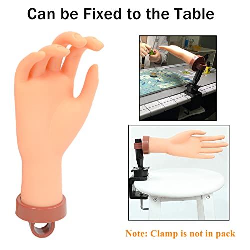 Nail Practice Hand for Acrylic Nails, Mannequin Hands for Nails Practice, Flexible Fake Hands to Practice Fake Nails Bendable Fake Hand Manicure Practice Hands Nail Art Training Hand 1Pc