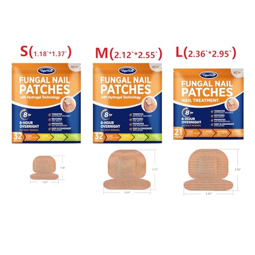 Toenail Fungus Treatment Extra Strength: (Large) 21 Patches with Hydrogel for Overnight Repair Fungus Nail Treatment For Toenail - Nighttime Nail Patches Visible Results in 8 Hours