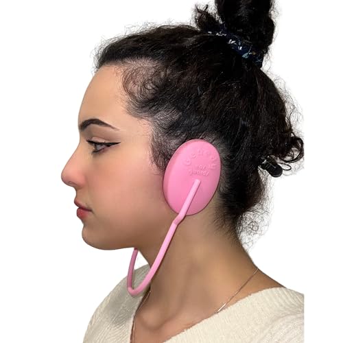 Ear Covers for Shower, Heat and Hair Dye Protection - Pink - Waterproof Ear Covers for Washing Hair - Reusable Silicone Ear Caps For Hair Dye - Ear Protectors From Heat Styling and Dryer
