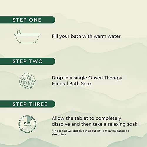 MyKirei by KAO Onsen Therapy Soothing Mineral Bath Soak, White Bath Tablet, Relieve Tired Muscles & Stress, Japanese Hinoki, 5 Count