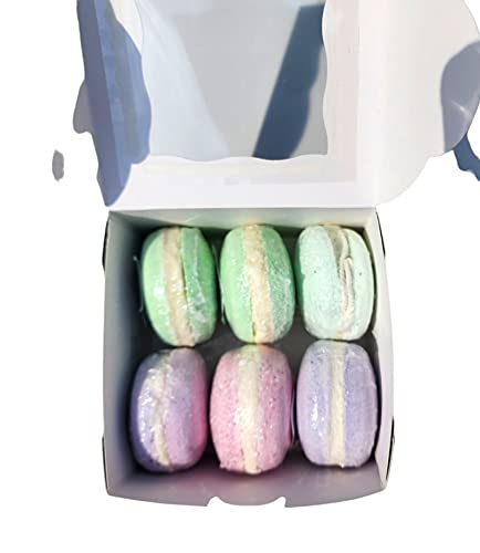 Macaron Bath Bombs Gifts Set 6 per box, Fizzies, Dried Bubble bath frosting, YOU Pick color and Scent, Party Favor, Bubble Bath. Handmade, Birthday Mothers Day Gifts idea for Her/Him, Wife, Girlfriend