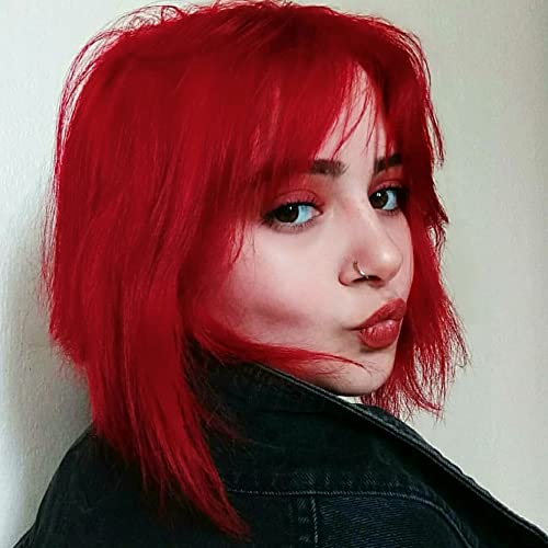 MANIC PANIC Classic Pillarbox Red Semi Permanent Hair Color - True Red Hair Dye for Women & Men That Lasts 4-6 Weeks - Vegan, Ammonia & Cruelty-Free - Create & Mix Custom Shades (4oz)