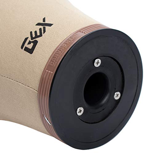 GEX 20"-24" Cork Canvas Block Head Mannequin Head Wig Display Styling Head With Mount Hole (Light Brown, 22")