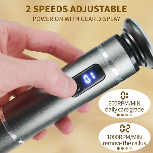 The 2025 Latest Model Electric Feet Callus Remover,Electric Foot Files for Men & Women,Electric Callus Remover for Feet Dead Skin and Calluse,Rechargeable Digital Feet Callus with 4 Grinding Heads