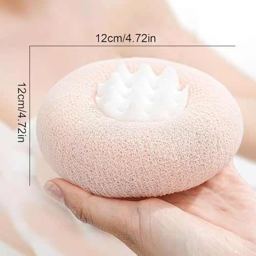 Super Soft Sunflower Suction Cup Bath Ball, 2025 Upgraded 2-in-1 Bath Sponges for Shower Women, Body Wash Infused Sponge, Bath Shower Scrubber Loofah for Women Cleaning Brush (3)