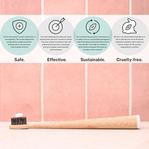 New Formula, Unpaste Toothpaste Tablets, Now w/Nano-HYDROXYAPATITE, Fluoride-Free Mint Remineralizing Tablet, Xylitol Free, Vegan, Plastic Free, Travel-Friendly, Resealable Packet, 125ct/2 mo Supply