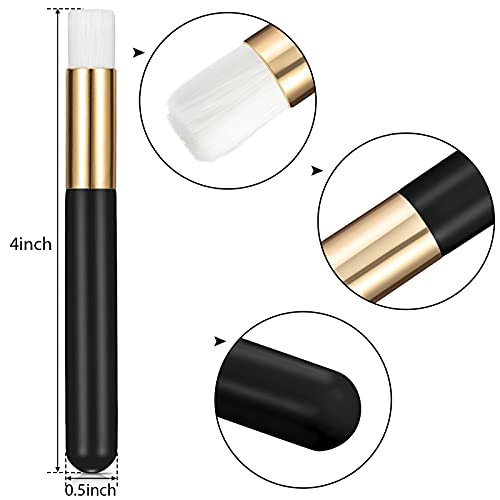 Patelai 60 Pieces Lash Shampoo Brushes with Container, Eyelash Extension Cleansing Brush Nose Pore Cleaning Tool Peel off Blackhead Removing Tool Cosmetic Lash Cleanser Facial Cleansing(Black)