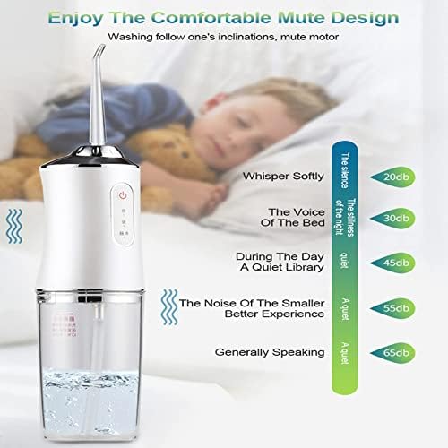 Water Dental Flosser Teeth Irrigator with 3 Modes Cordless Water Teeth Cleaner with 4 Replace Sprinkler Head IPX7 Waterproof Rechargeable Portable for Travel Home Braces Bridges Care (Multicolor)