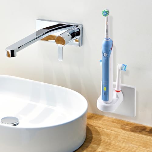 Wall Outlet Charger for Oral-B Electric Toothbrush | Direct Plug-in Base for Pro 1000/3000/5000, Genius 6000, iO3/iO4/iO5 & Braun Series 3/5/8 | IPX7 Waterproof (Hygienic White) (Direct plug-in style)