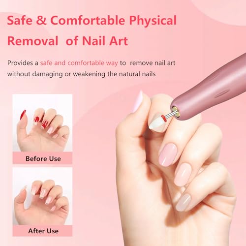 Electric Nail Drill, Professional Portable Drill Nail, 14 in 1 Acrylic Nail Drill Kit, USB Power Supply for Acrylic, Gel, Dip Powder, Manicure, Pedicure, Polishing Shape