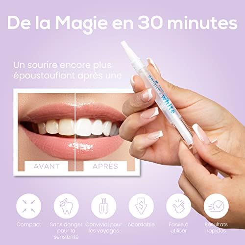 Venus Visage Teeth Whitening Pen (4 Pcs) - Effective Teeth Whitening Gel - 40+ Uses - Professional Formula - Mint Flavor - No Sensitivity