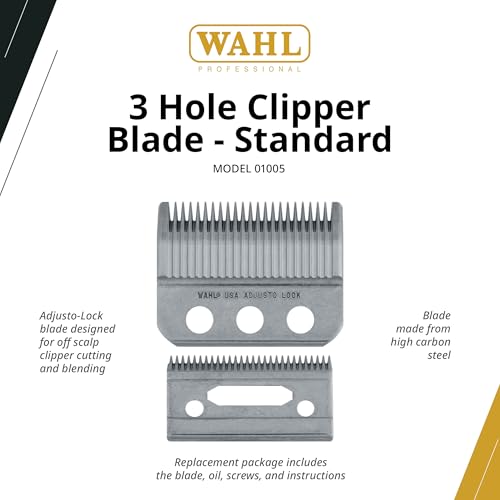 Wahl Professional 3 Hole Standard Clipper Blade 1mm-3mm Adjusto Lock Replacement Fits Designer Senior Sterling Clippers