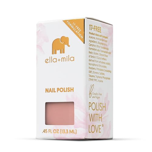 ella+mila Desert Suede Nail Polish - Quick Drying Nude Nail Polish - "17-Free" & Chip Resistant Nude Brown Nail Polish - Vegan & Cruelty-Free Regular Nail Polish - Fast Dry Nail Polish (0.45 Fl.Oz.)