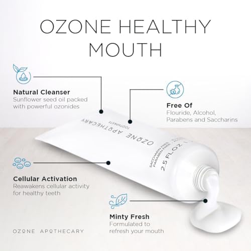 Toothpaste Ozone Oil Infused Toothpaste Flouride Free for Promoting Healthy Mouth | Ozonated Oral Care