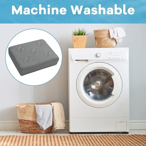MABOZOO Thicken Bath Cushion for Tub, 4 Inch Booster Seat 3D Air Mesh Hot Tub Cushion Seat with 5 Non-Slip Suction Cups Quick Dry Bath Accessories Indoor Outdoor (Gray)