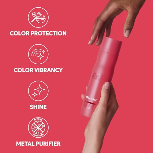 WELLA PROFESSIONALS Invigo Brilliance Shampoo for Coarse Colored Hair, Color Protection & Color Vibrancy
