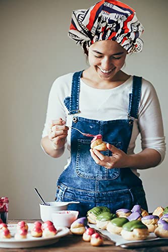 Womens Shower Cap for Long Hair Luxury Shower Cap For Dreadlocks, Braids, Curls, Locs, Curly Hair（Stripe）