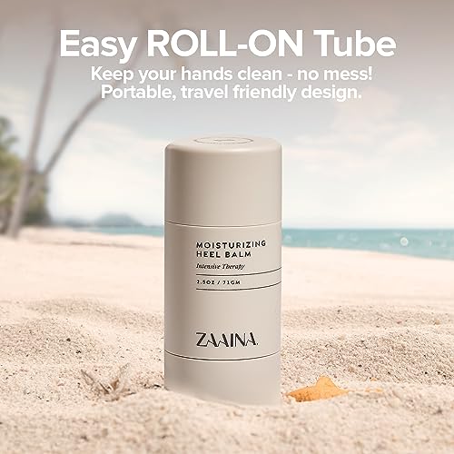 ZAAINA Intensive Heel Balm Stick for Cracked Heels – Natural Foot Balm for Dry Feet, Calluses & Rough Skin – Moisturizing Heel Softener with Shea Butter, Tea Tree & Peppermint – 2.5oz Twist-Up Tube