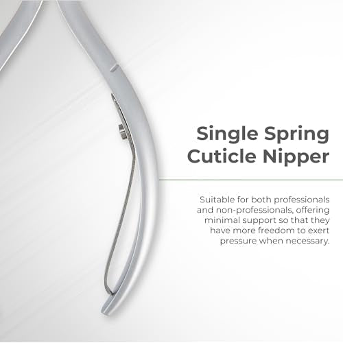 NGHIA Cuticle Nipper - D-01 (Stainless Steel) | Premium Quality for Nail Care | Durable and Sharp | Ergonomic Design | Grey Plated | Ideal for Salons and Home Use