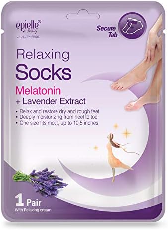 Epielle Relaxing & Nourishing Hand & Foot Masks 12 Pairs, Repair and Relax Dry Hands & Cracked Heels with Lavender Extract & Hemp, Korean Skin Care, Spa Self Care Gifts for Women, 6 Gloves & 6 Socks