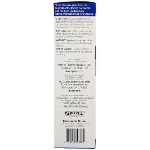 Mouth Kote Dry Mouth Spray, Oral Moisturizer with Yerba Santa, 8 Fluid Ounce