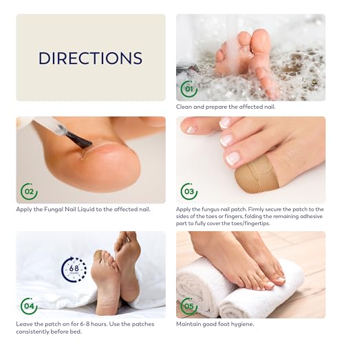 Toenail Fungus Treatment Extra Strength - (Medium) 32 Nighttime Hydrogel Patches for Overnight Toenail Repair - Visible Results in 8 Hours - Fungal Nail Patches for Toenail Fungus Relief