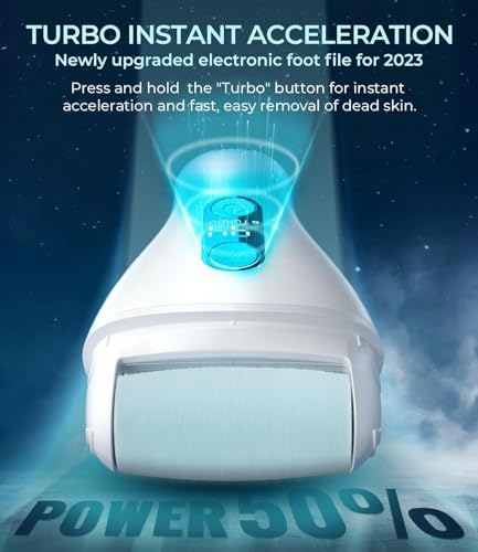 Electric Callus Remover for feet,Rechargeable Foot File Electronic Pedicure Tools Kit for Calloused Removal, Waterproof Electric Foot Scrubber Duty Feet Care for Heels Dead Skin,Blue