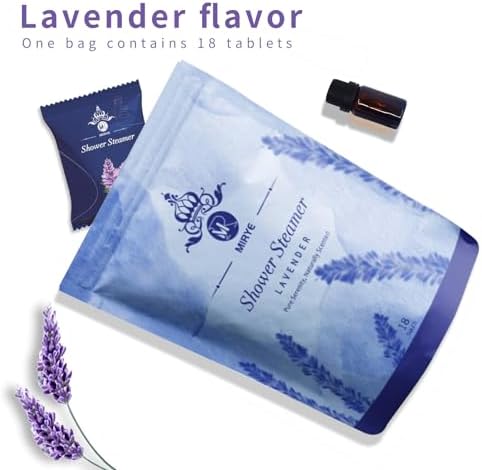 Shower Steamers, 18 Pack XL Lavender Shower Bath Bombs Aromatherapy with Essential Oils, Self Care Gifts for Women Wife, Unique Gifts for Dad、Mother and Wife