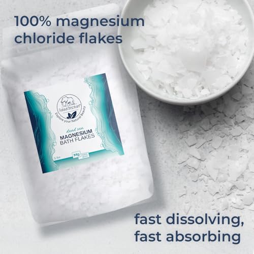 Natural Elephant Dead Sea Magnesium Bath Flakes | 10 lb (Pack of 2 5lb Bags) | Pure Magnesium Chloride Soak for Body and Foot | Ideal for a Soothing Bath Experience | Alternative to Epsom Salt