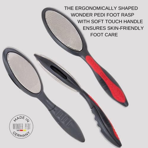 Made in Germany Double Sided Metal Foot File - Stainless Steel Feet Callus Remover - Feet Scrubber Dead Skin - Heel Scraper Cracked Heels Repair Professional Foot Rasp.