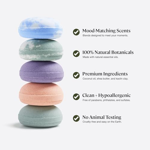 Sprig by Kohler Chamomile + Green Tea Bath Bomb, Hypoallergenic, Made with Natural Botanicals & Premium Skincare Ingredients (Shea Butter, Coconut Oil, & Kaolin Clay) to Calm and Sooth - Relax