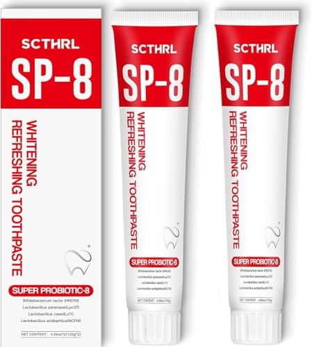 Upgraded SP-8 Probiotic Whitening Toothpaste, probiotic whitening Formula with 4 Kinds of probiotics, Mint Flavor freshens Breath, removes Plaque, Protects Tooth Enamel, Perfect for Family Oral Care