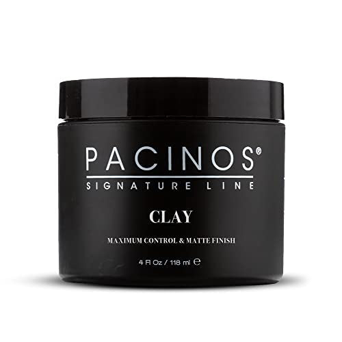 Pacinos Signature Line Clay Hair Paste - Long Lasting Styling Wax with Firm Hold for All Hair Styles 4 Oz