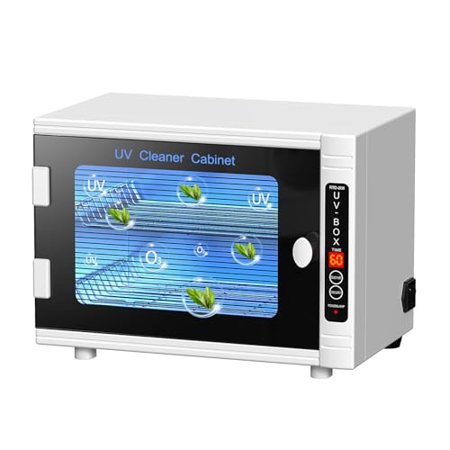 UV Light Nail Tool Cleaning Machine 12L High Capacity UV Cleaning Cabinet Salon Tools Cleaning Box with Timer Setting